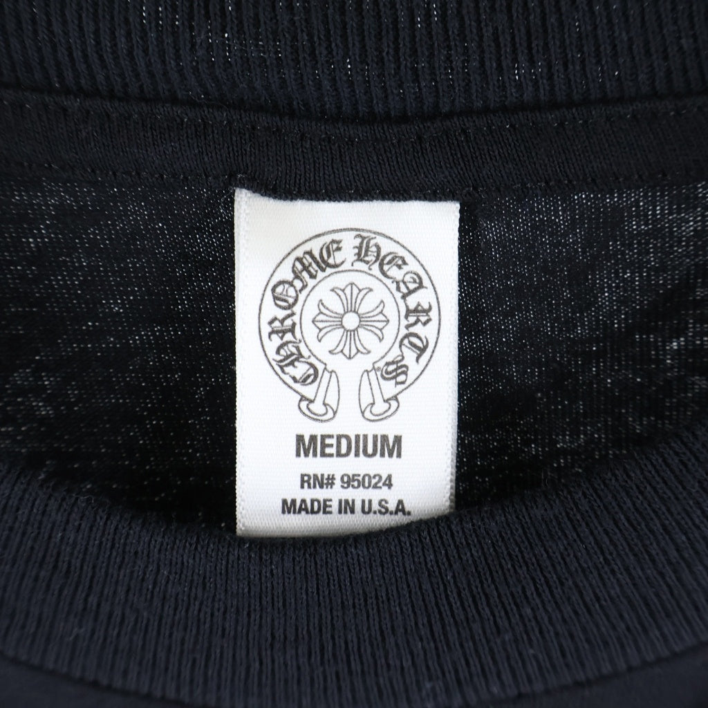 CHROME HEARTS(クロムハーツ) CH S/S TEE バックアーチロゴプリント コットン半袖Tシャツ カットソー ブラック