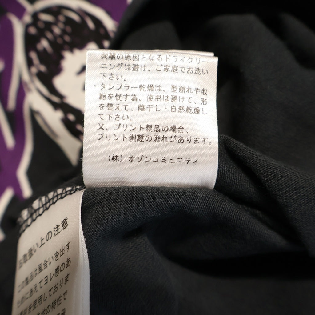 HYSTERIC GLAMOUR(ヒステリックグラマー) LETS GO CRAZY レッツ ゴー クレイジー クルーネック カットソー 半袖Tシャツ ブラック 02251CT22