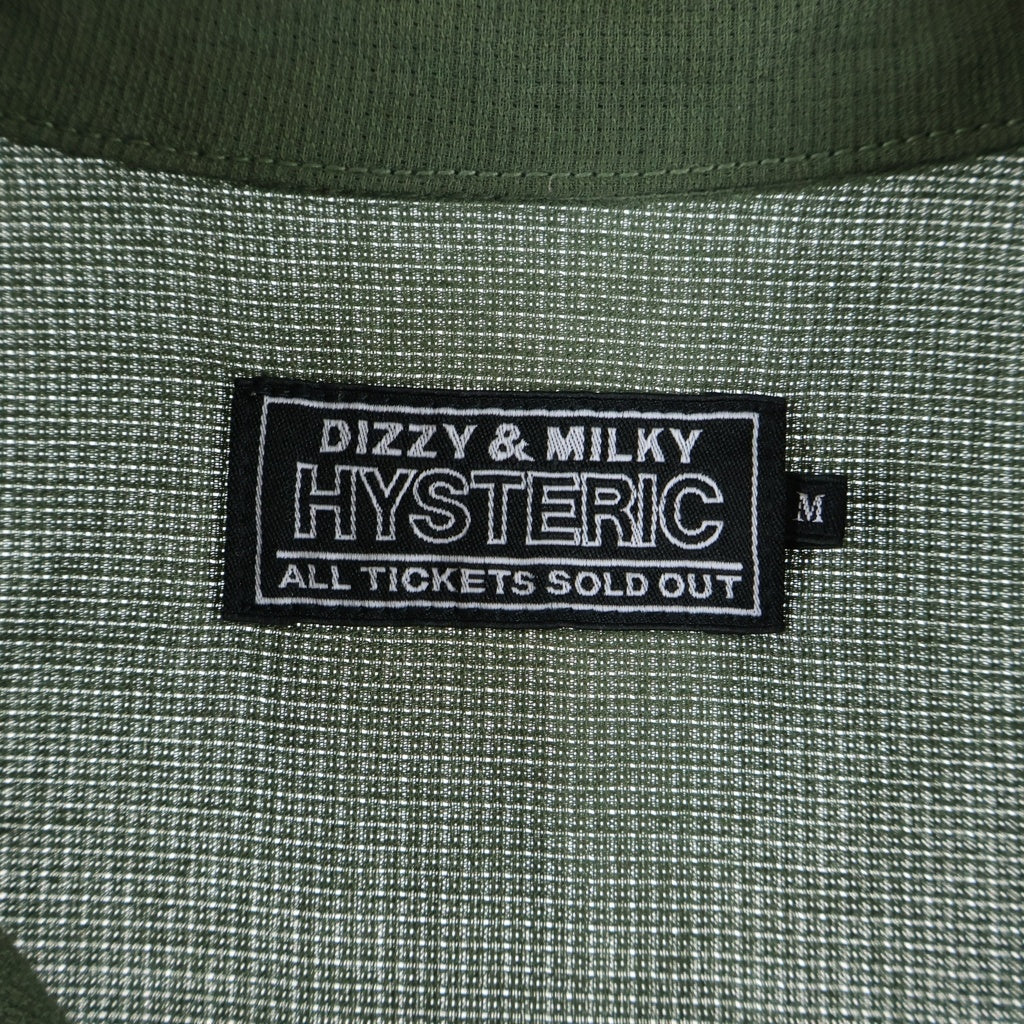 HYSTERIC GLAMOUR(ヒステリックグラマー) SNAKE SKULL スネーク スカル ワッペンデザイン オープンカラー 半袖シャツ カーキ 02261AH13