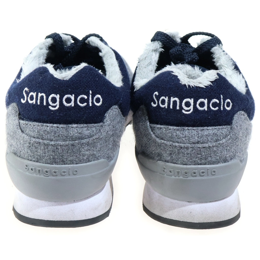 Sangacio(サンガッチョ) ロゴデザイン ニューズ ローカットスニーカー グレー/ネイビー US9.5/27.5cm