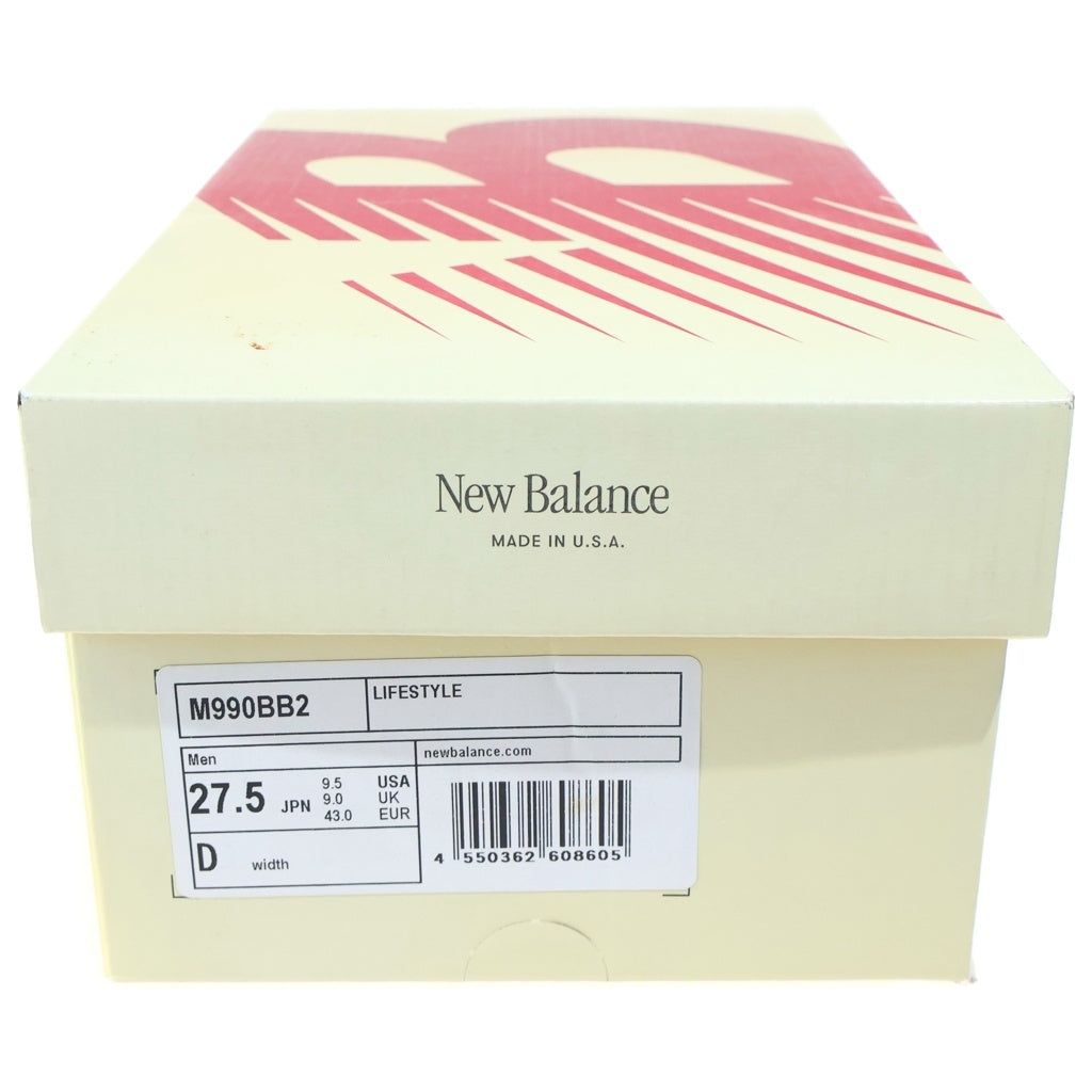 New Balance(ニューバランス) USA製 スエード メッシュ ローカットスニーカー ブラウン US9.5/27.5cm M990BB2