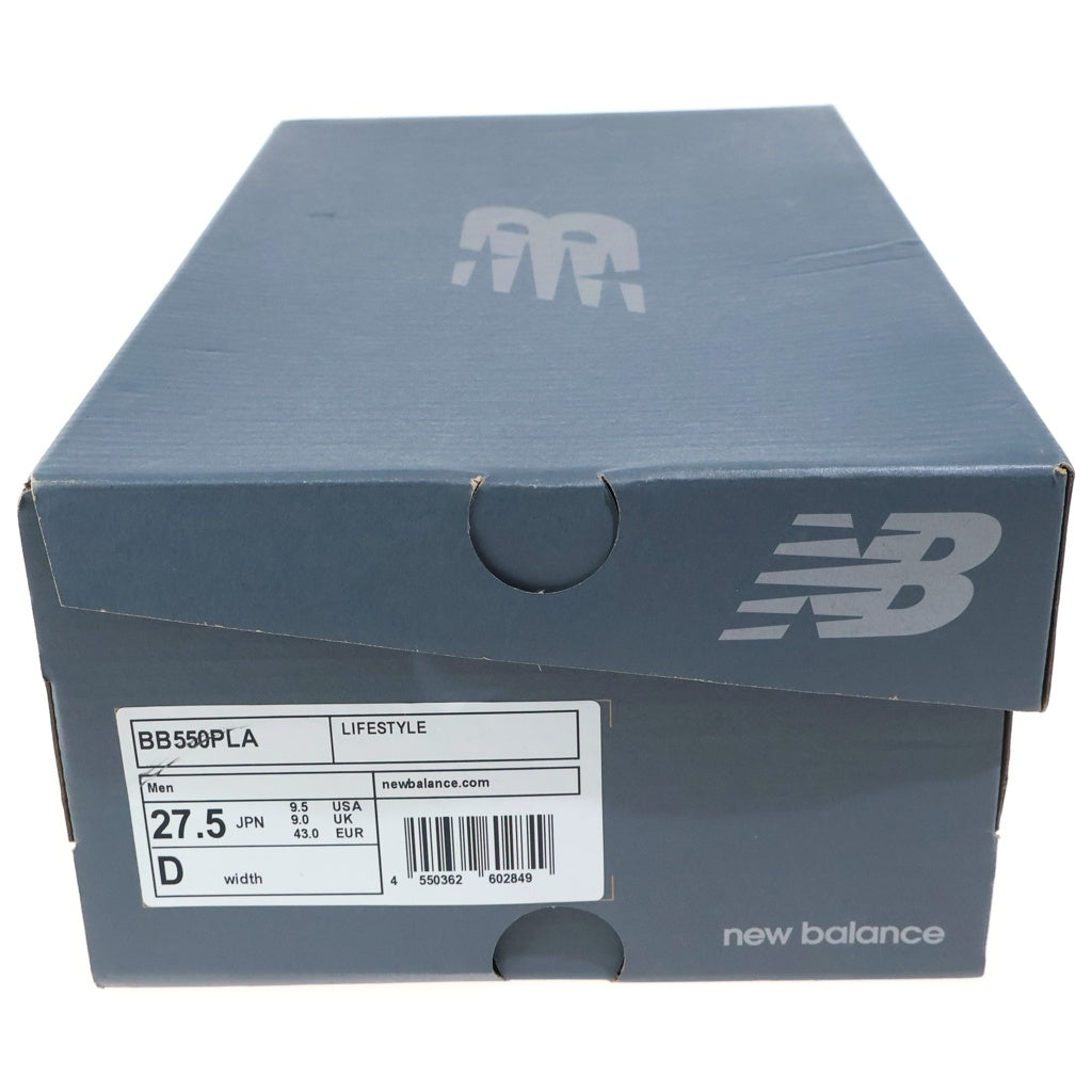New Balance(ニューバランス) ローカットスニーカー US9.5/27.5cm ホワイト/ブルー BB550PLA