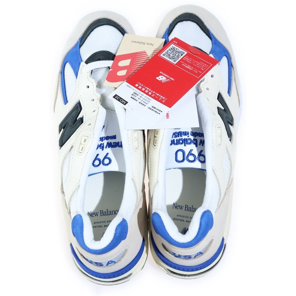 New Balance(ニューバランス) White/Navy ローカットスニーカー ブルー/ホワイト M990WB2