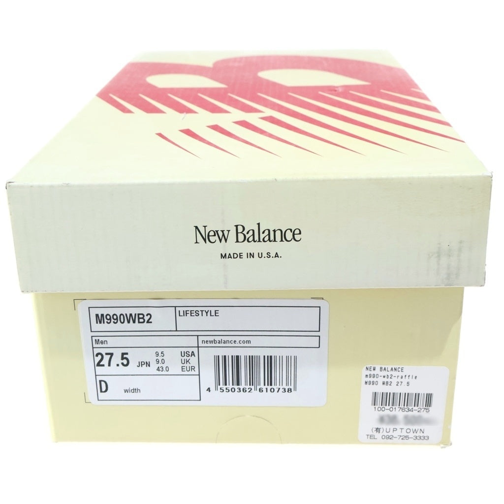 New Balance(ニューバランス) White/Navy ローカットスニーカー ブルー/ホワイト M990WB2