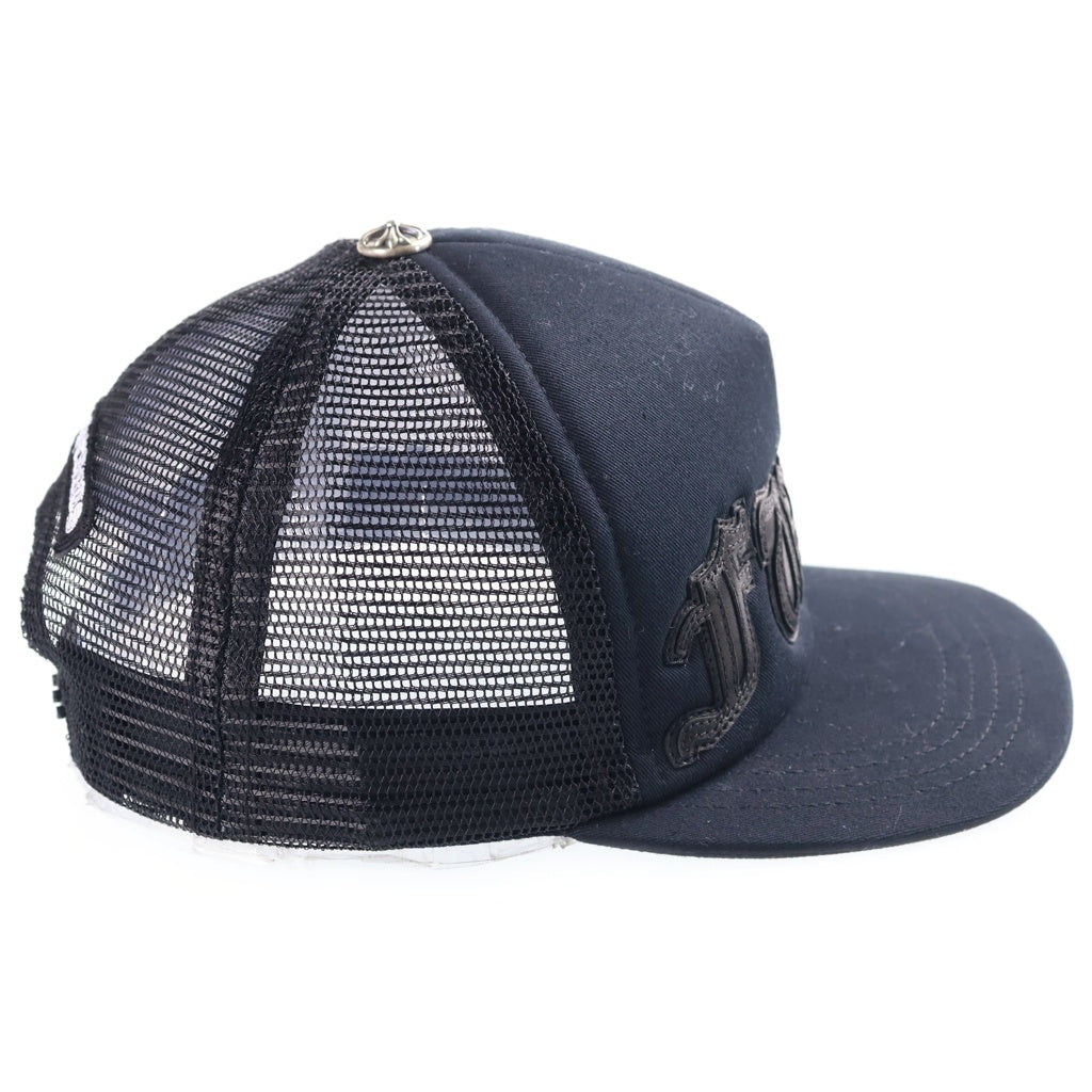 CHROME HEARTS(クロムハーツ) Fuck Leather Patch Trucker Cap ファックレザー パッチ トラッカーキャップ ブラック