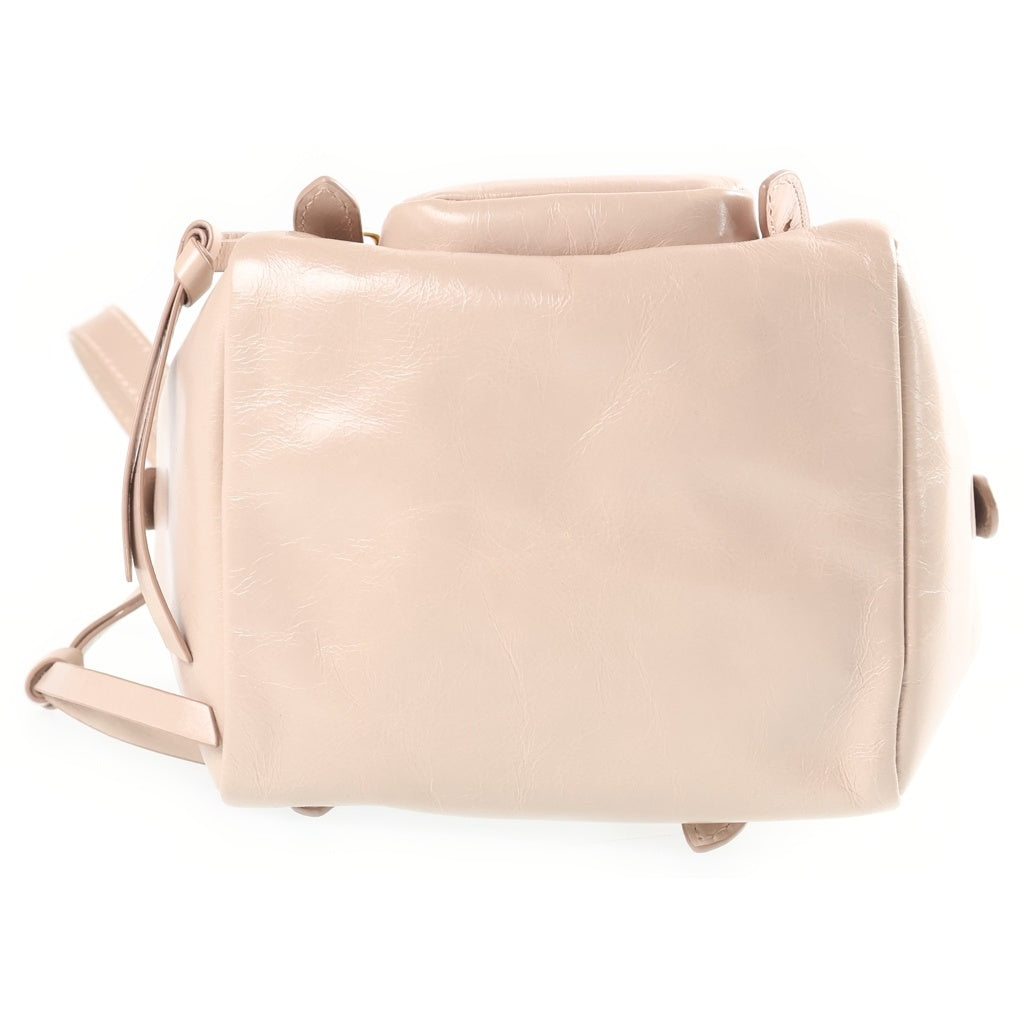 PRADA(プラダ) ダングル レザー トップハンドル ミニバッグ ベージュ 1BB137 レディース