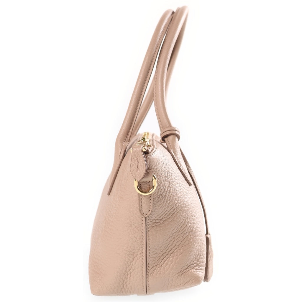 PRADA(プラダ) ロゴ ミニ レザーハンドバッグ ショルダーバッグ ベージュ 1BA472 レディース