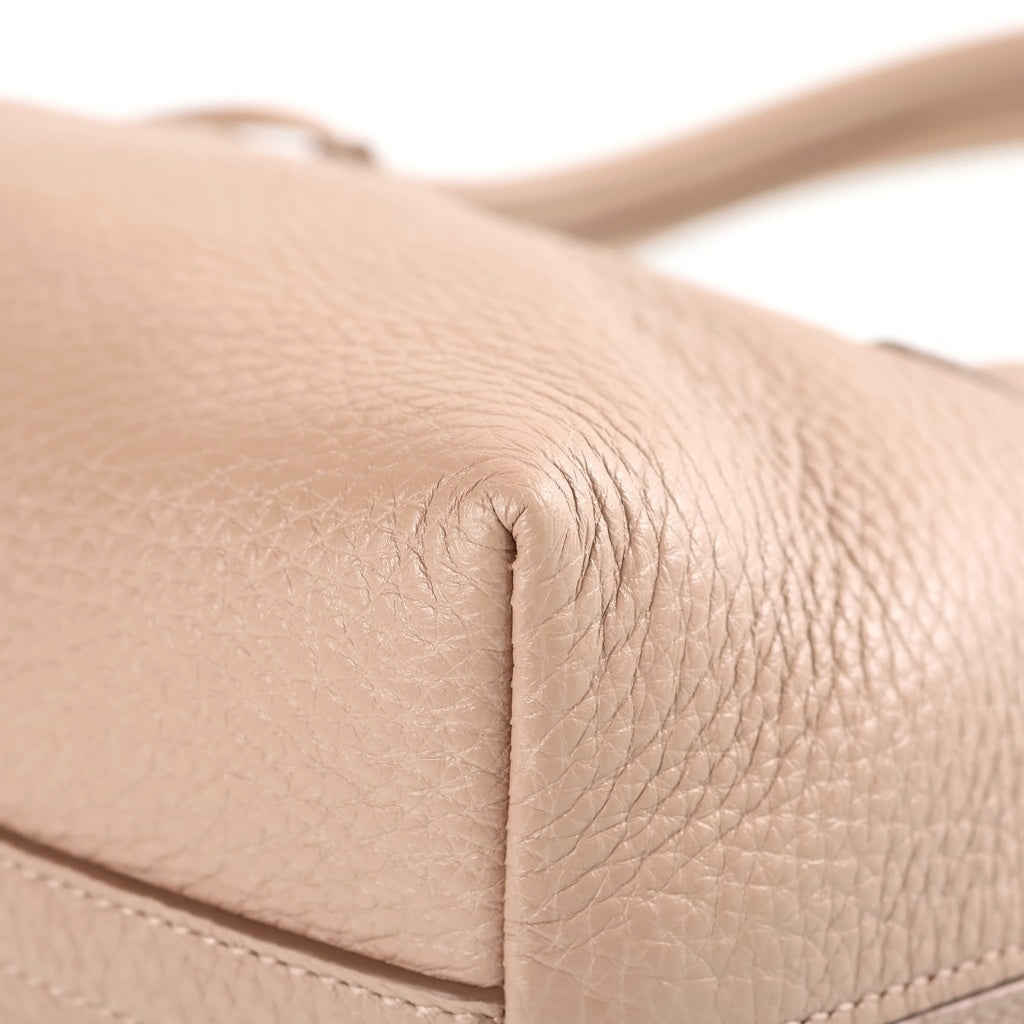 PRADA(プラダ) ロゴ ミニ レザーハンドバッグ ショルダーバッグ ベージュ 1BA472 レディース