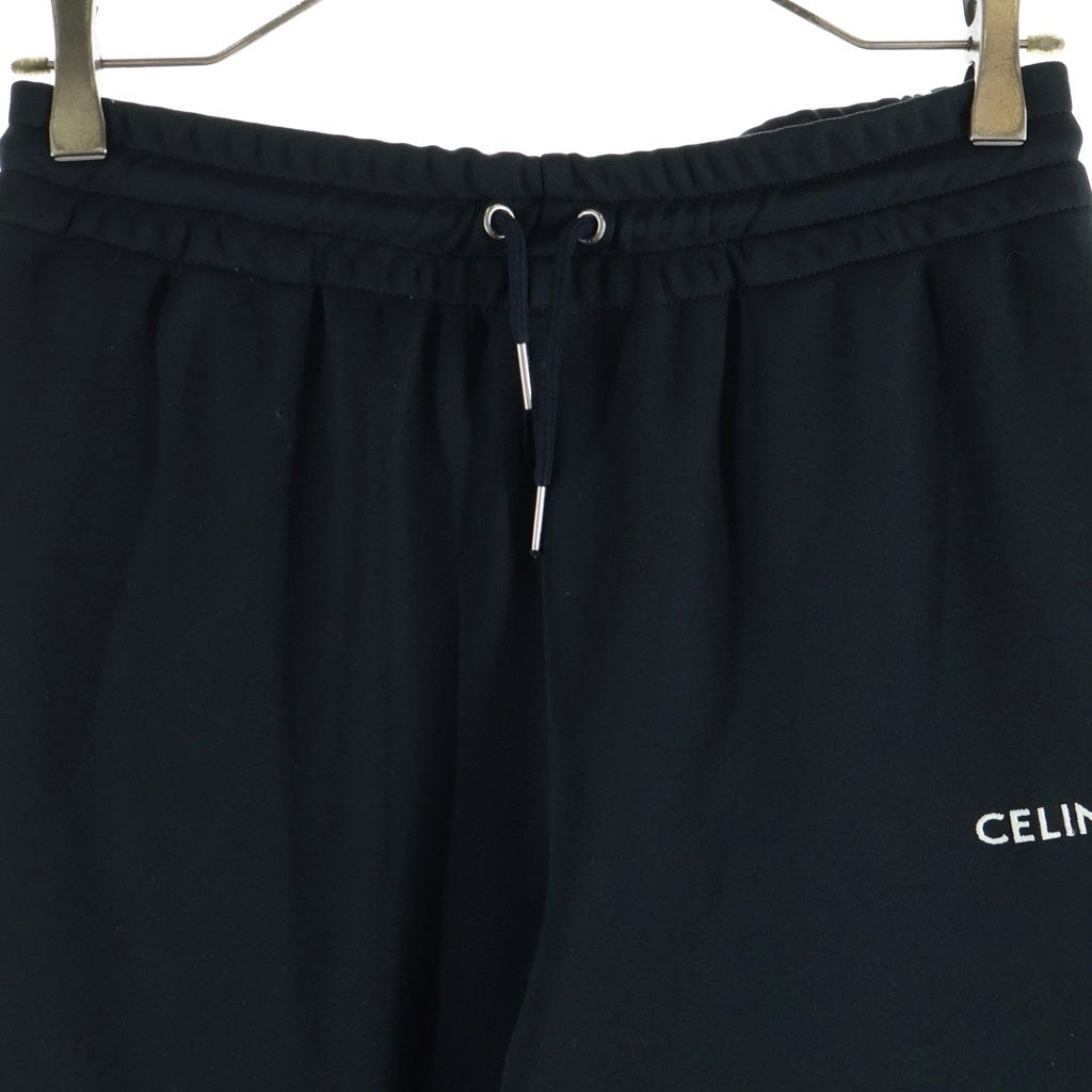 CELINE(セリーヌ) ロゴ刺繍 サイドライン トラックパンツ ブラック 2Z099121O