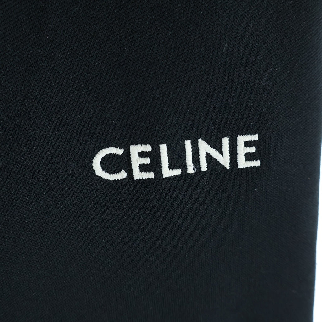 CELINE(セリーヌ) ロゴ刺繍 サイドライン トラックパンツ ブラック 2Z099121O