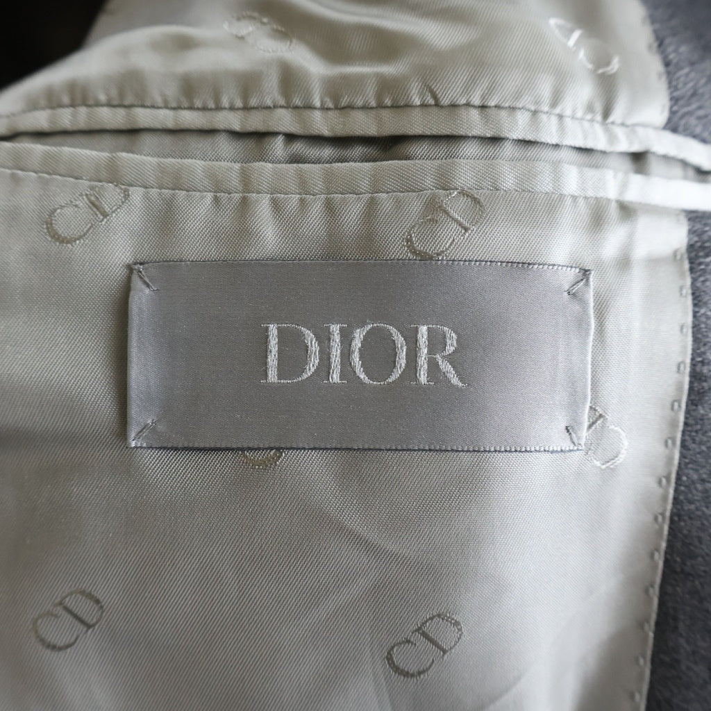 DIOR(ディオール) ピークドラペル 1Bダブルテーラードジャケット グレー 343C280A5942