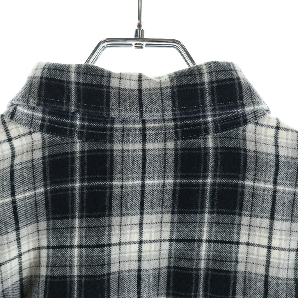 VETEMENTS(ヴェトモン) 22AW DOUBLE ANARCHY FLANNNL SHIRT ダブル アナーキー フランネル 長袖シャツ グレー UA53SH750B
