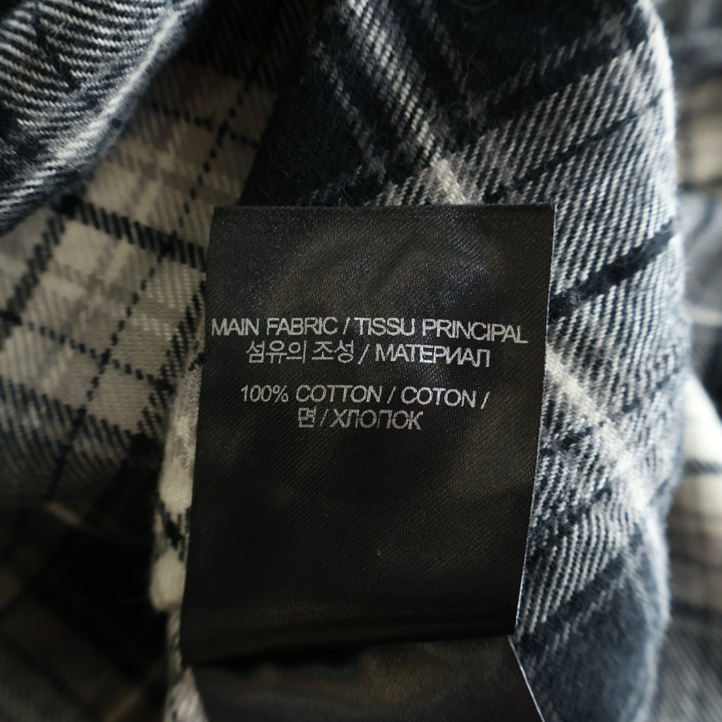 VETEMENTS(ヴェトモン) 22AW DOUBLE ANARCHY FLANNNL SHIRT ダブル アナーキー フランネル 長袖シャツ グレー UA53SH750B