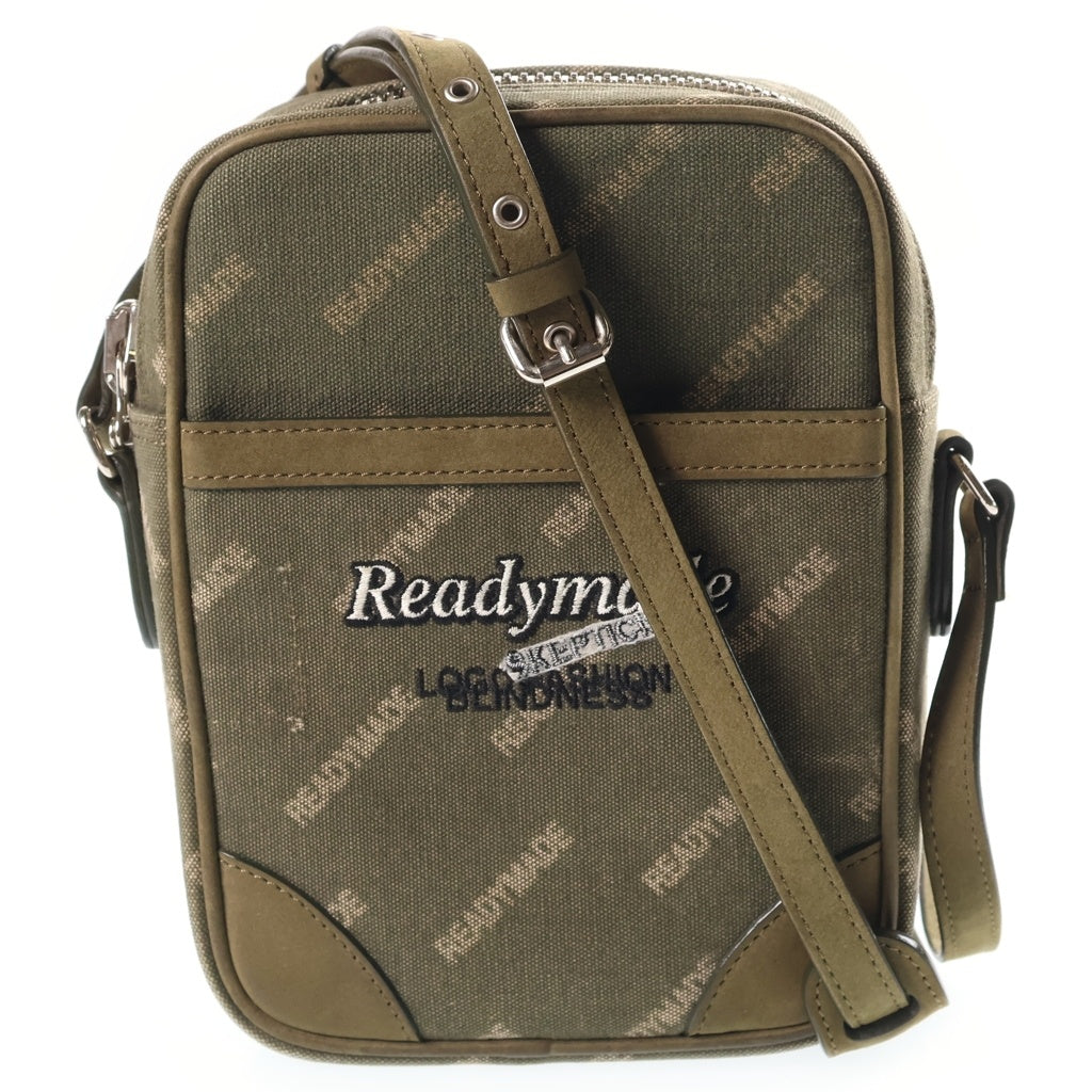 READY MADE(レディメイド) SHOULDER BAG 総柄 ロゴデザイン ショルダーバッグ カーキ RE-CO-KH-00-00-48