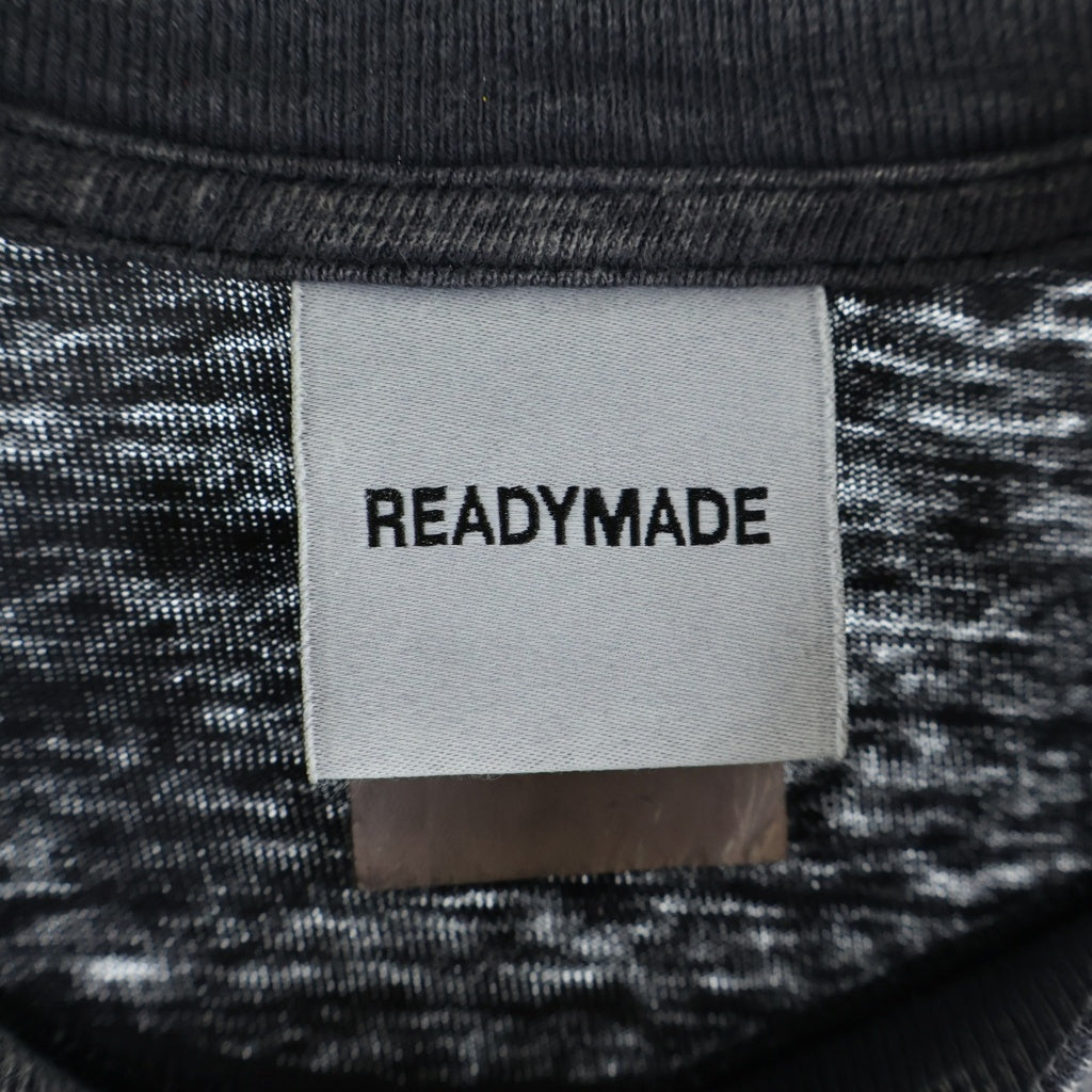 READY MADE(レディメイド) 24SS SMILE TEE スマイルプリント コットンクルーネック半袖Tシャツ ブラック RE-CO-BK-00-00-279