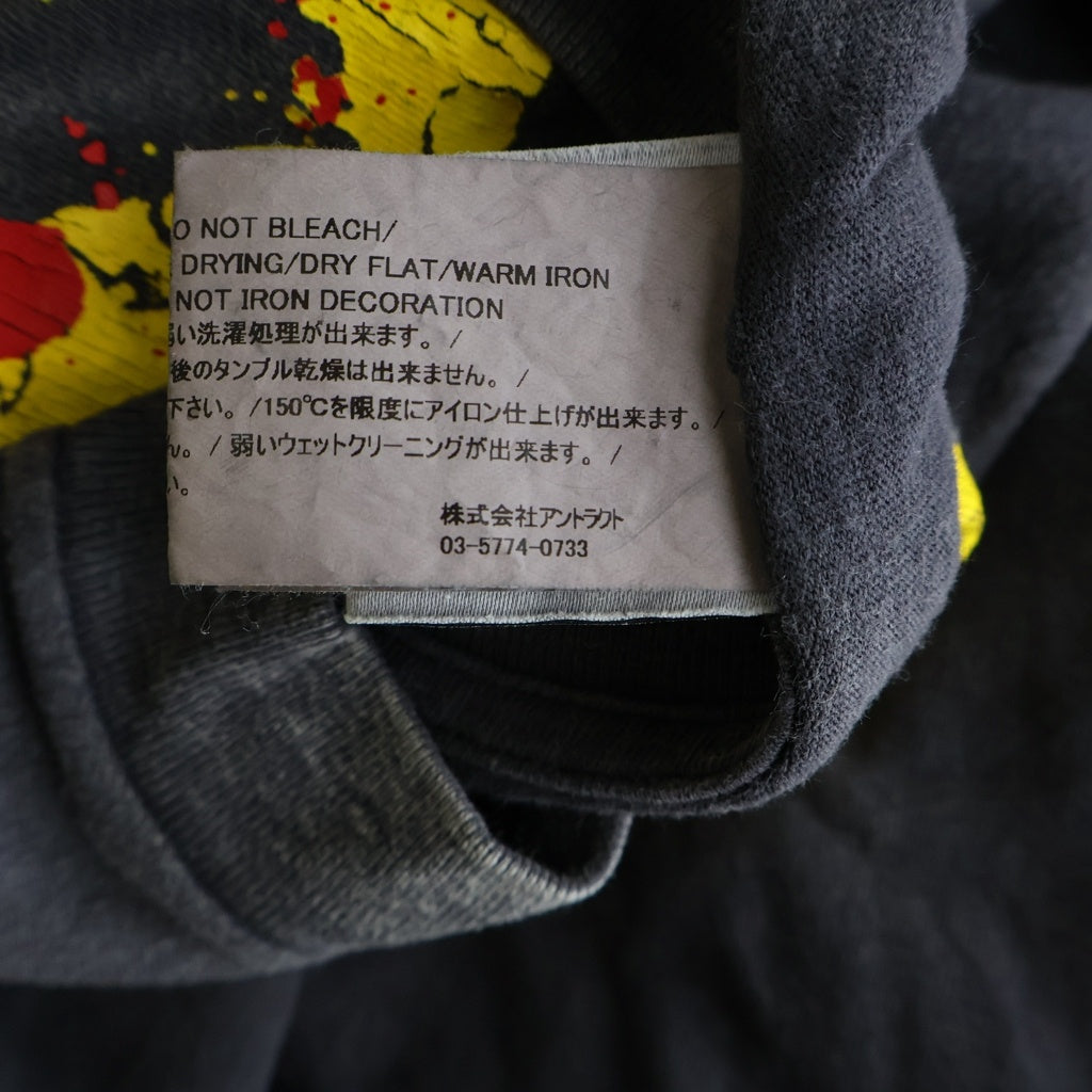 READY MADE(レディメイド) 24SS SMILE TEE スマイルプリント コットンクルーネック半袖Tシャツ ブラック RE-CO-BK-00-00-279