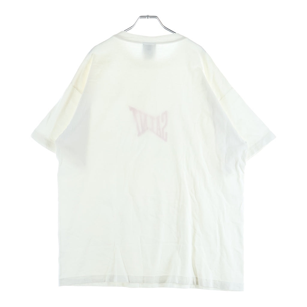SAINT MICHAEL(セントマイケル) 24SS RIBON SAINT SS TEE リボン セント クルーネック カットソー 半袖Tシャツ ホワイト SM-YS8-0000-011