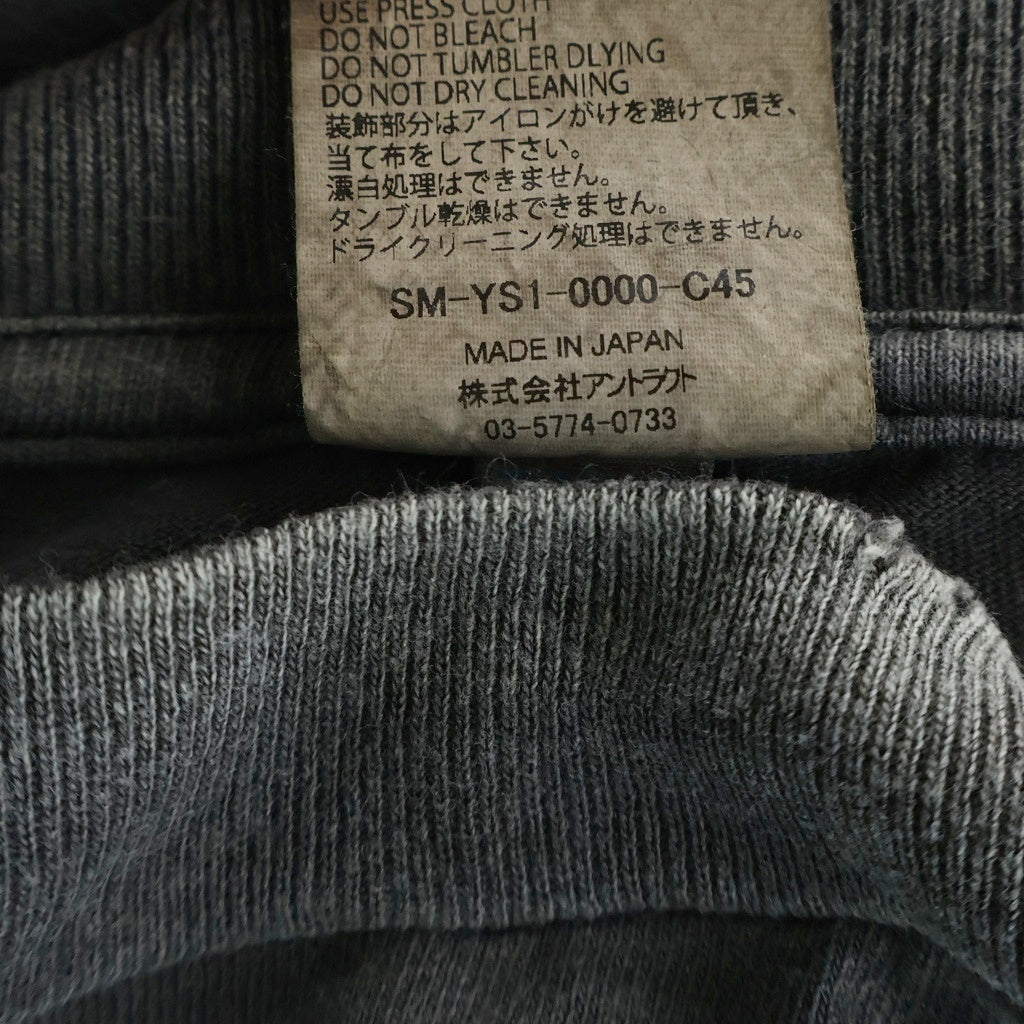 SAINT MICHAEL(セントマイケル) 24AW ×DENIM TEARS LOGO PRINT TEE デニムティアーズ ロゴプリント ヴィンテージ加工 クルーネック 半袖カットソー グレー SM-YS1-0000-C45