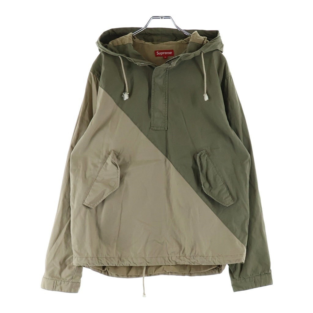 SUPREME(シュプリーム) 11AW 2 Tone Pullover Parka ツートーンハーフジッププルオーバーパーカー カーキ/ベージュ