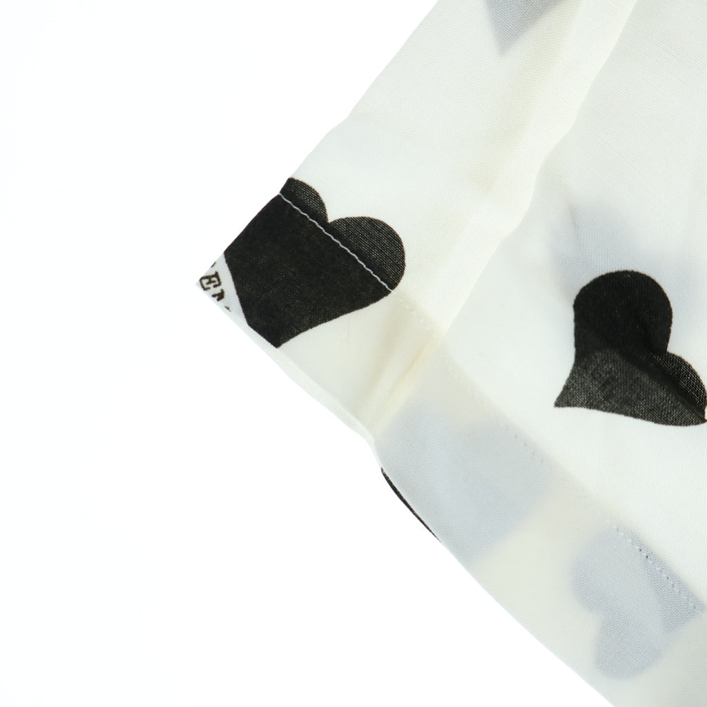 SUPREME(シュプリーム) 17SS Hearts Rayon Shirt ハートレーヨン半袖シャツ ブラック/ホワイト