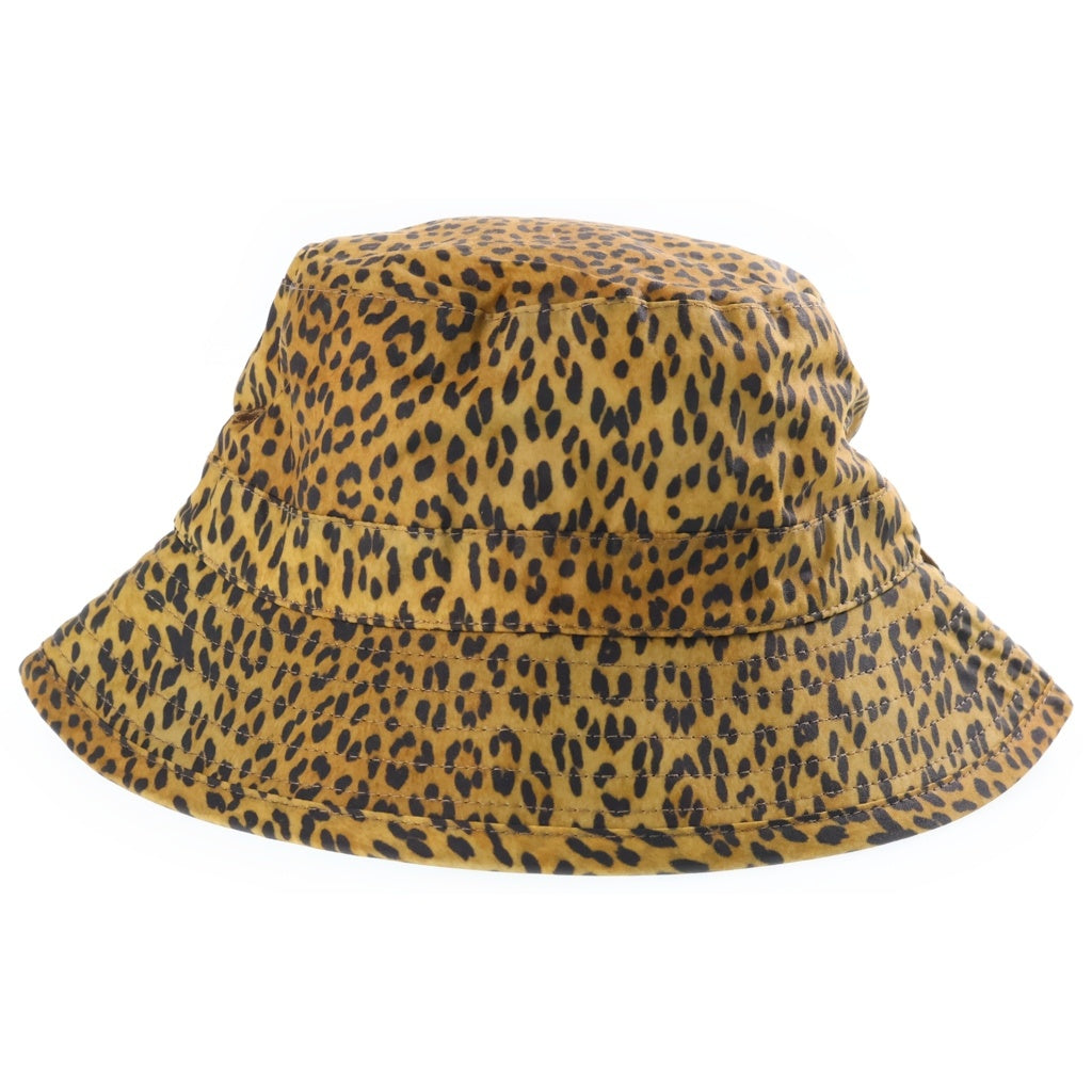 SUPREME(シュプリーム) 20SS ×Barbour Waxed Cotton Crusher Hat ×バブアー ワックスコットンレオパードクラッシャーハット イエロー レディース