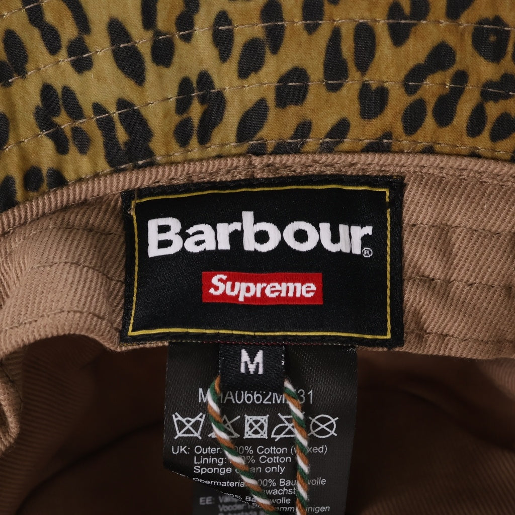 SUPREME(シュプリーム) 20SS ×Barbour Waxed Cotton Crusher Hat ×バブアー ワックスコットンレオパードクラッシャーハット イエロー レディース