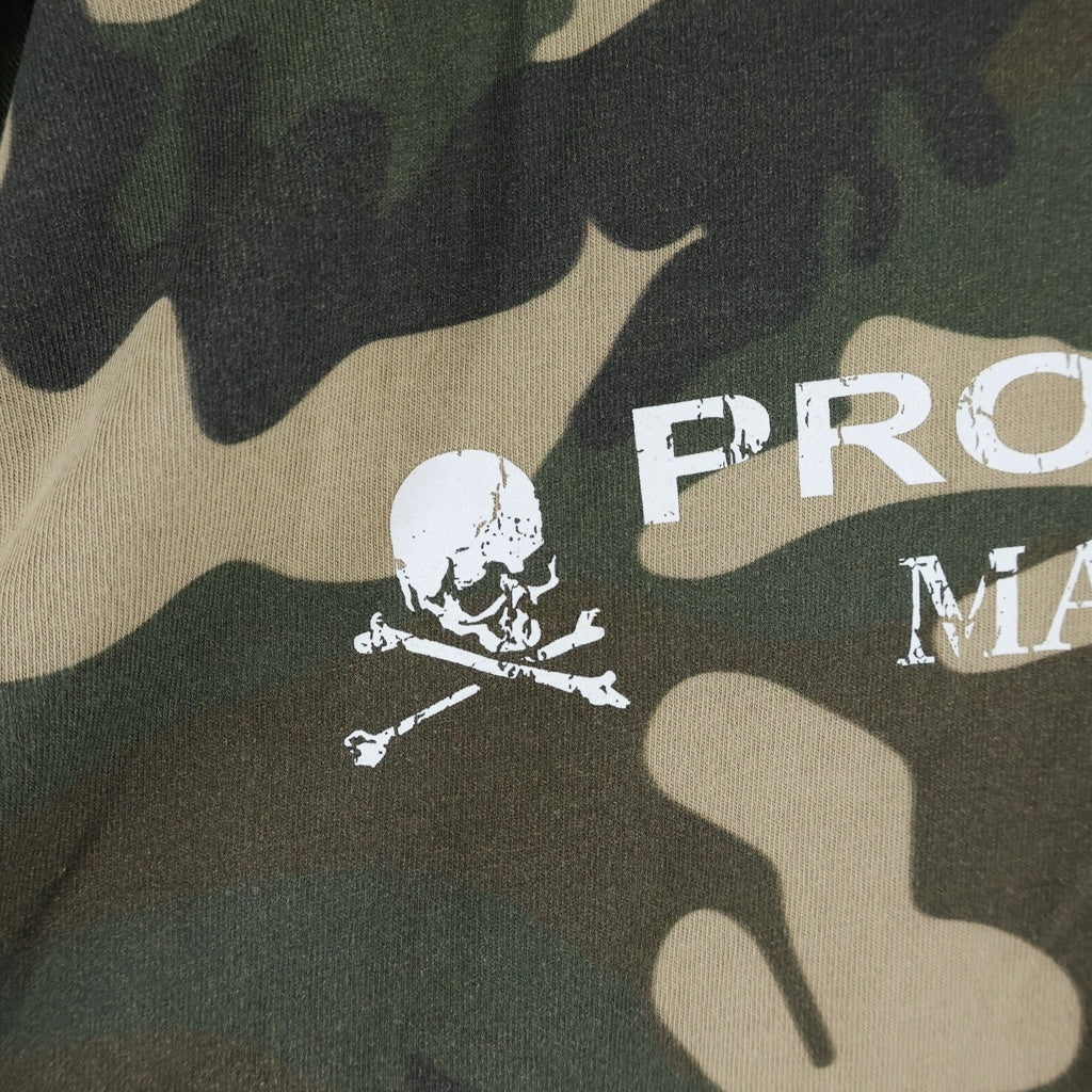 PROJECT G/R(プロジェクトジーアール) 25SS ×MASTERMIND TWO FACED OUTSEAM TSHIRTS マスターマインド トゥーフェイスドアウト シーム カモ柄 クルーネック カットソー 半袖Tシャツ カーキ