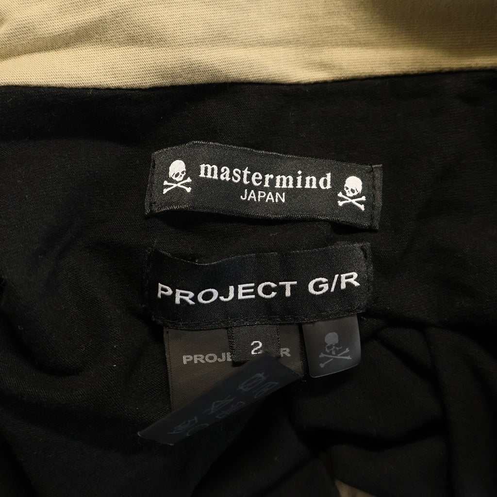 PROJECT G/R(プロジェクトジーアール) 25SS ×MASTERMIND TWO FACED OUTSEAM TSHIRTS マスターマインド トゥーフェイスドアウト シーム カモ柄 クルーネック カットソー 半袖Tシャツ カーキ