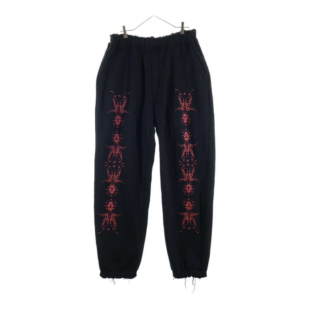 THUG CLUB(サグクラブ) 24SS DRAGON SWEAT PANTS ドラゴン ドローストリング スウェット パンツ ブラック TC24PT1502