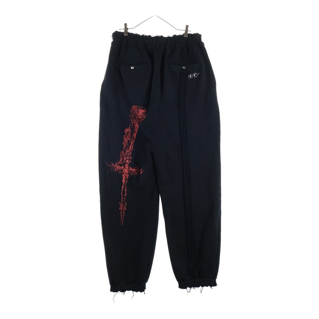 THUG CLUB(サグクラブ) 24SS DRAGON SWEAT PANTS ドラゴン ドローストリング スウェット パンツ ブラック TC24PT1502