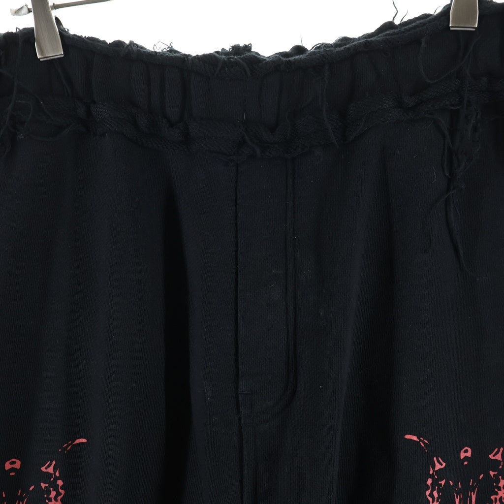 THUG CLUB(サグクラブ) 24SS DRAGON SWEAT PANTS ドラゴン ドローストリング スウェット パンツ ブラック TC24PT1502
