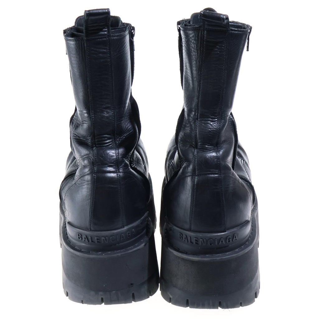 BALENCIAGA(バレンシアガ) GIANT BOOTSBBロゴダブルサイドジップレザーボリュームソールブーツ813689