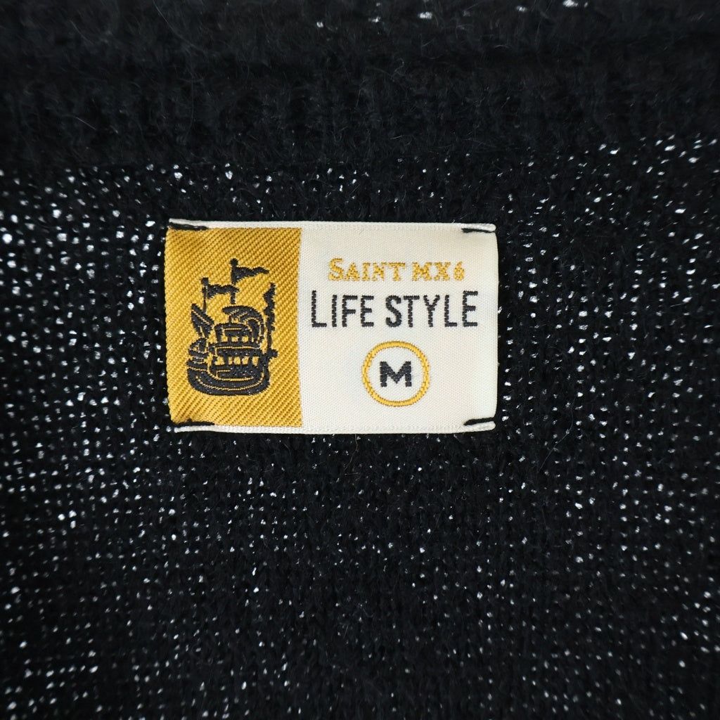 SAINT MICHAEL(セントマイケル) 24AW MOHAIR CARDIGAN モヘア ニット カーディガン ブラック SM-YS1-0000-057