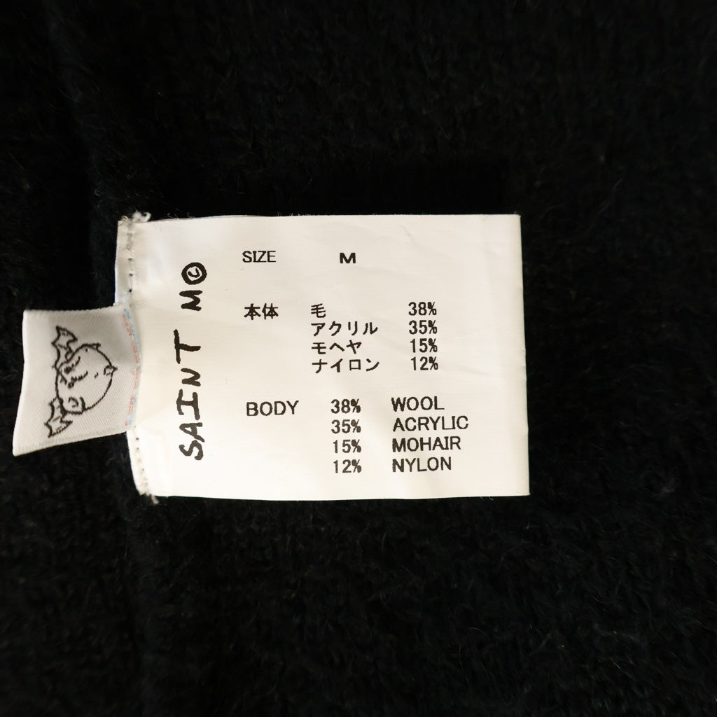 SAINT MICHAEL(セントマイケル) 24AW MOHAIR CARDIGAN モヘア ニット カーディガン ブラック SM-YS1-0000-057