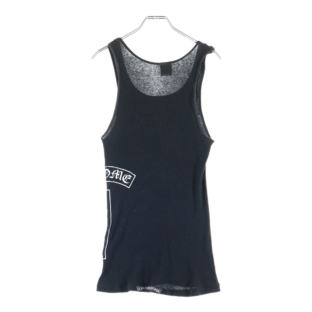 CHROME HEARTS(クロムハーツ) RIBBED TANK TOP サイドTバー タンクトップ ブラック