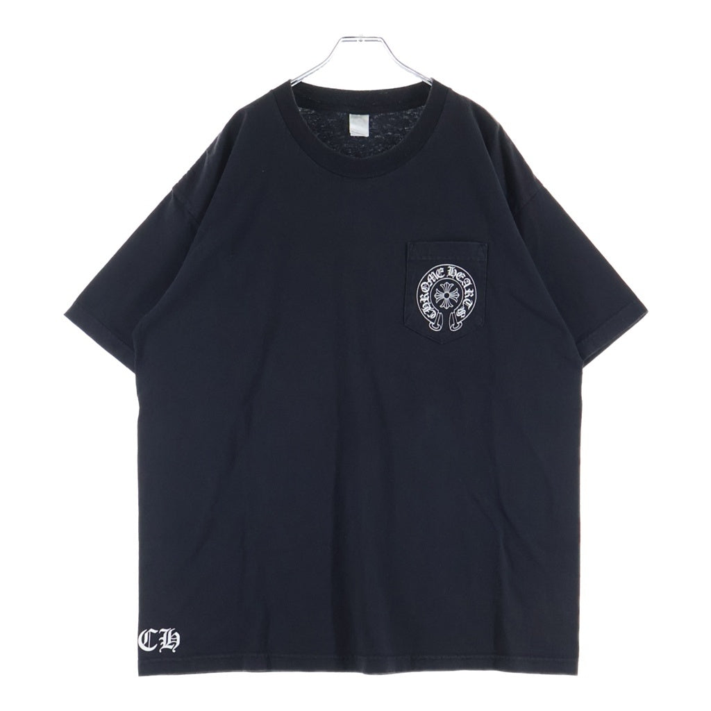 CHROME HEARTS(クロムハーツ) OLD HORSESHOE S/S TEE ロサンゼルス限定 ホースシュー クルーネック半袖Tシャツ カットソー ブラック