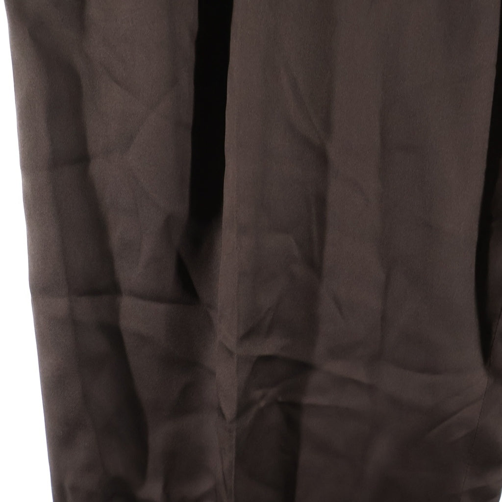 SAINT LAURENT PARIS(サンローランパリ) 26SS シルク フロントタック スラックパンツ ブラウン 854428