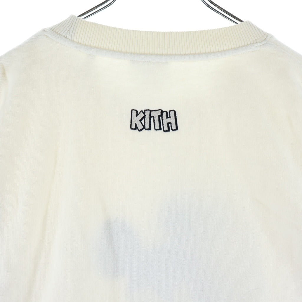 KITH(キス) 23AW xDisney & Friends Mad Mickey Vintage Crewneck ×ディズニー クルーネックセーター ホワイト KHM031748