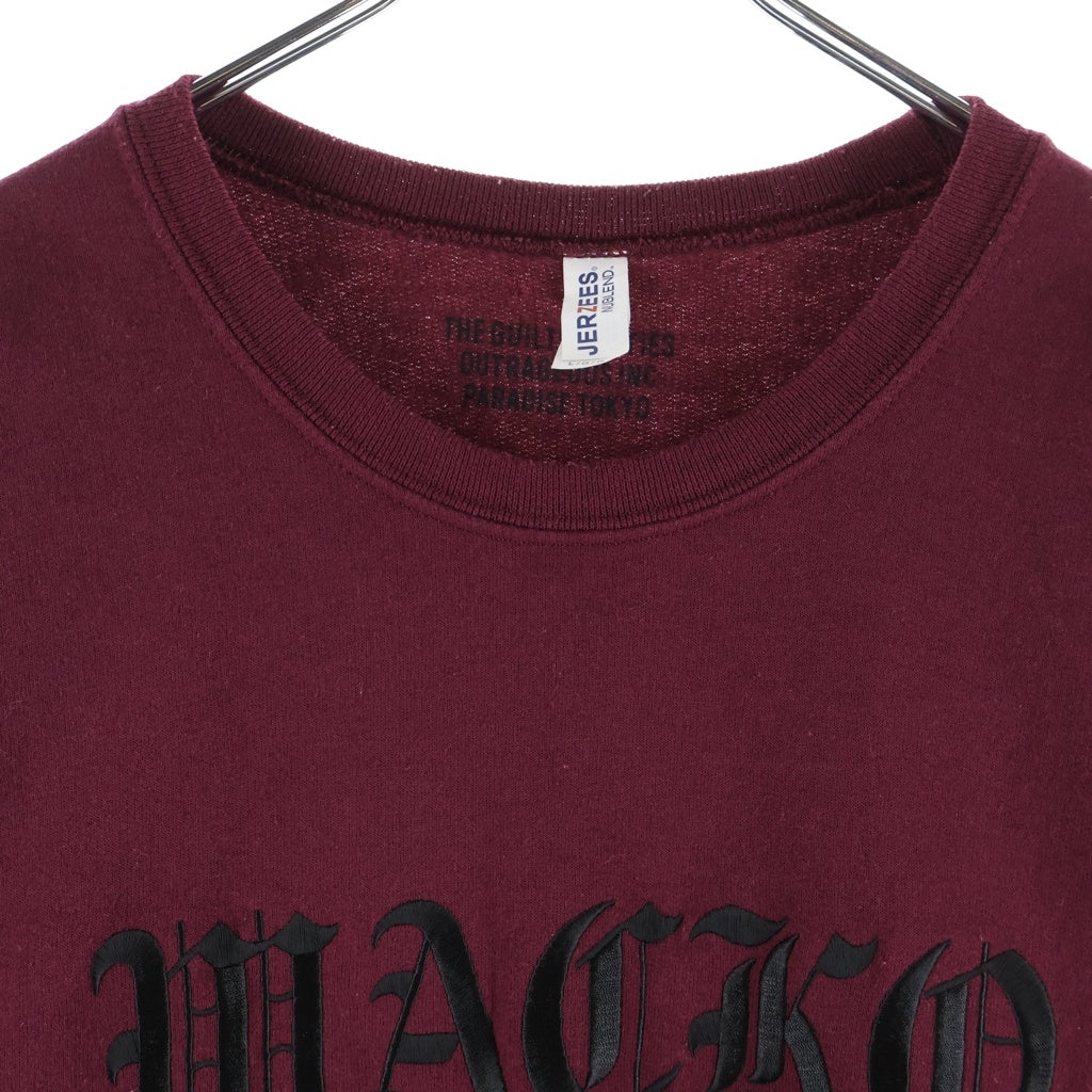 WACKO MARIA(ワコマリア) 22AW フロントロゴ刺繍 スウェット セーター レッド
