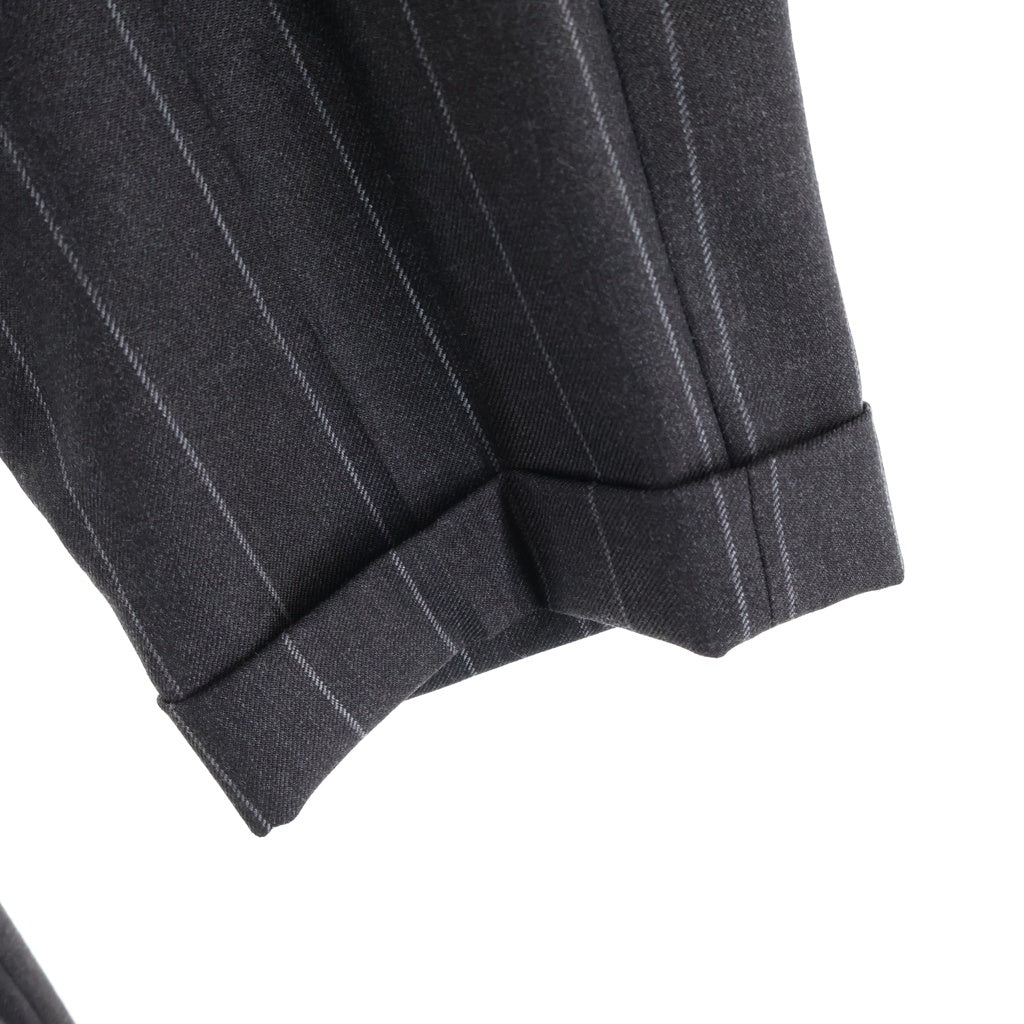 WACKO MARIA(ワコマリア) Dormeuil Pleated Trousers ドメールプリーツストライプスラックスパンツ グレー