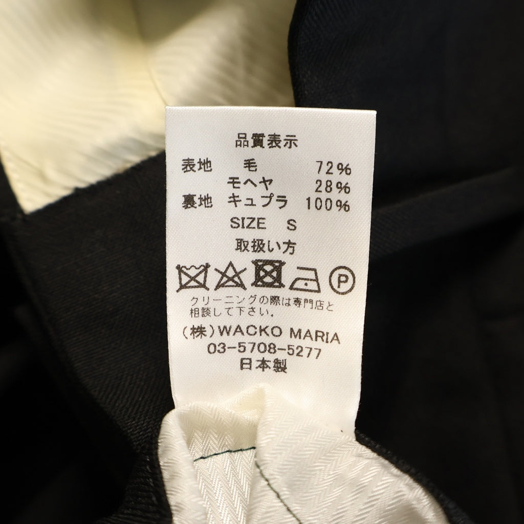 WACKO MARIA(ワコマリア) Dormeuil Pleated Trousers ドメールプリーツスラックスパンツ ブラック