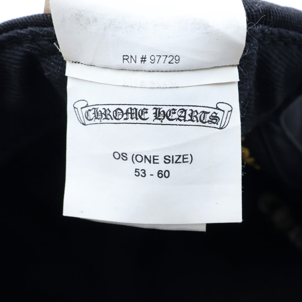CHROME HEARTS(クロムハーツ) CH HAT CH刺繍ベースボールキャップ 帽子 ブラック