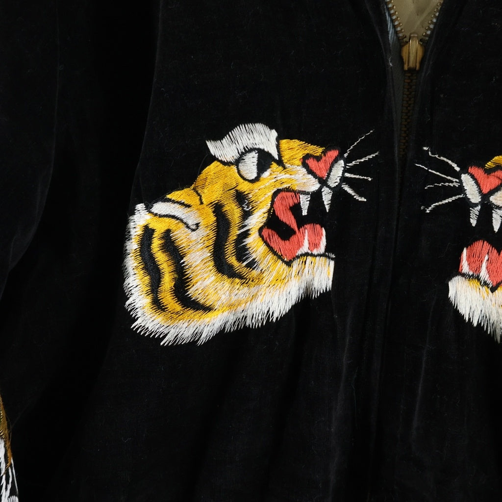 VINTAGE(ヴィンテージ) 50s SOUVENIR JACKET 別珍 刺繍デザイン リバーシブル スーベニアジャケット ブラック