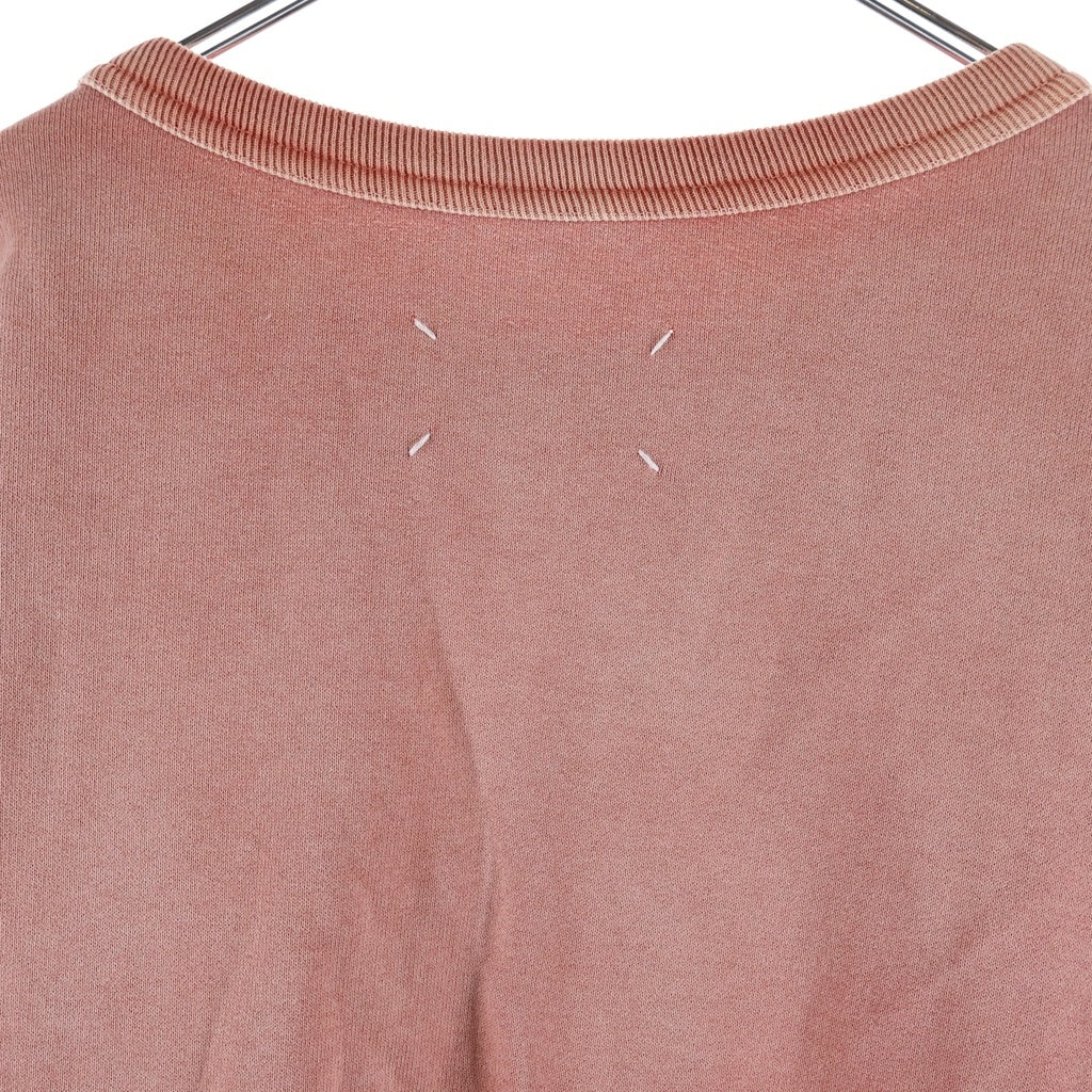 Maison Margiela(メゾンマルジェラ) 22SS ウォッシュ加工 クルーネックトレーナー スウェット ピンク S50GU0186