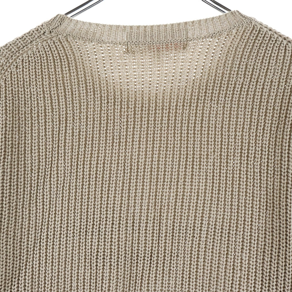 SUPREME(シュプリーム) 18AW ×COMME des GARCONS SHIRT Sweater Tan コムデギャルソンシャツ フロントロゴ ニット セーター ベージュ