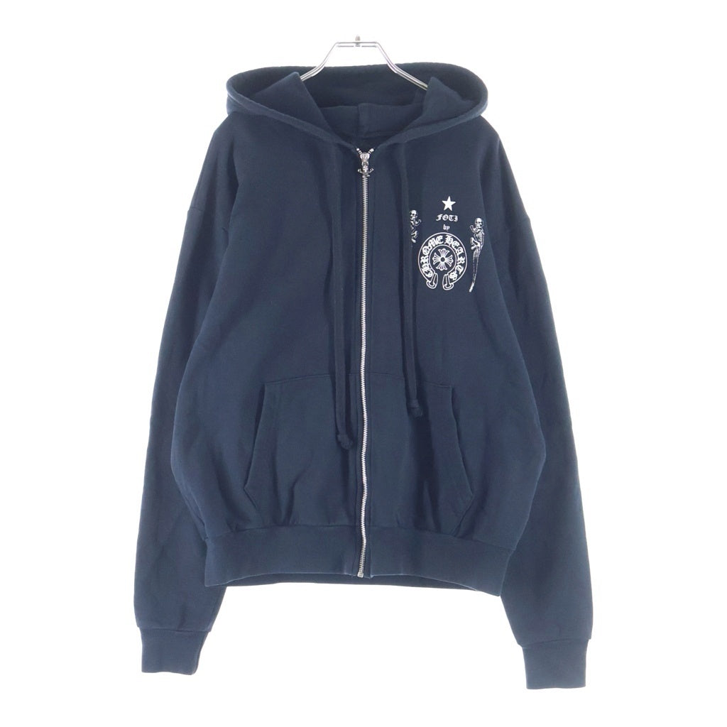 CHROME HEARTS(クロムハーツ) SWTSHRT HD ZIP FOTI フォティバックプリント ジップアップパーカー ブラック