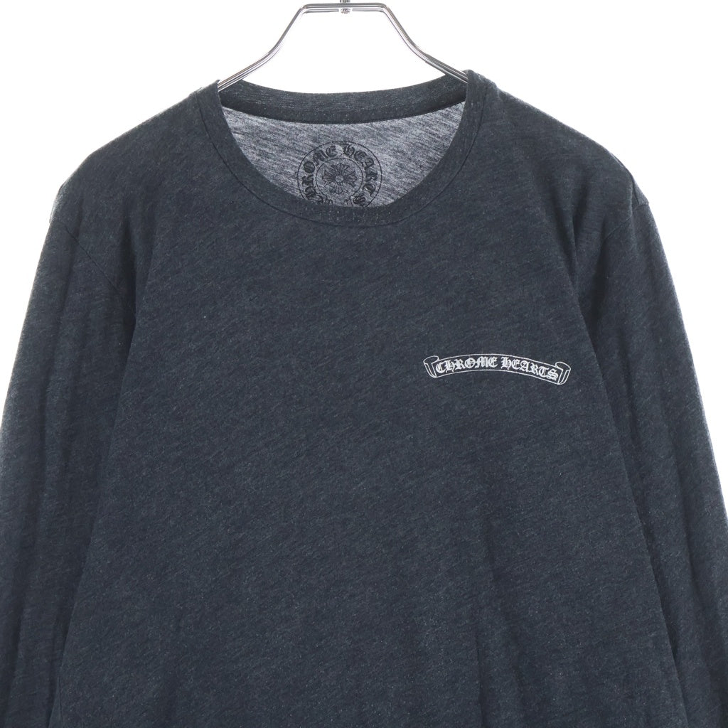 CHROME HEARTS(クロムハーツ) 袖CHクロスプリント長袖カットソー ロンT グレー S