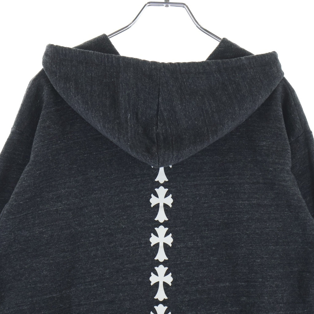 CHROME HEARTS(クロムハーツ) CEMETWRY CROSS ZIP UP HOODIE セメタリークロス ジップアップフーディー パーカー グレー S