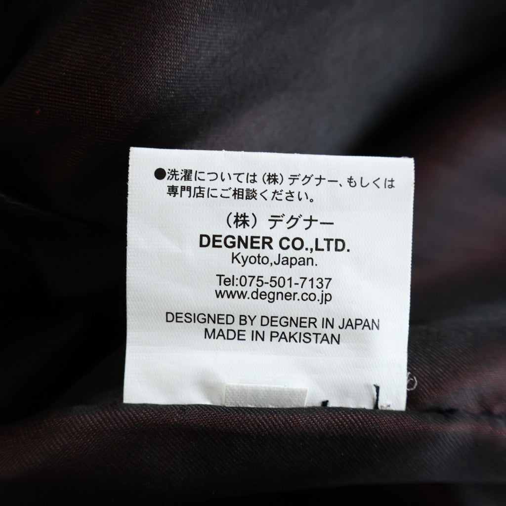 DEGNER(デグナー) ラムレザー シングルライダースジャケット ブラウン