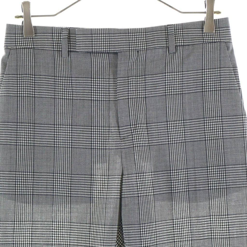 CELINE(セリーヌ) グレンチェック センタープレス フレアパンツ グレー 2P032709T